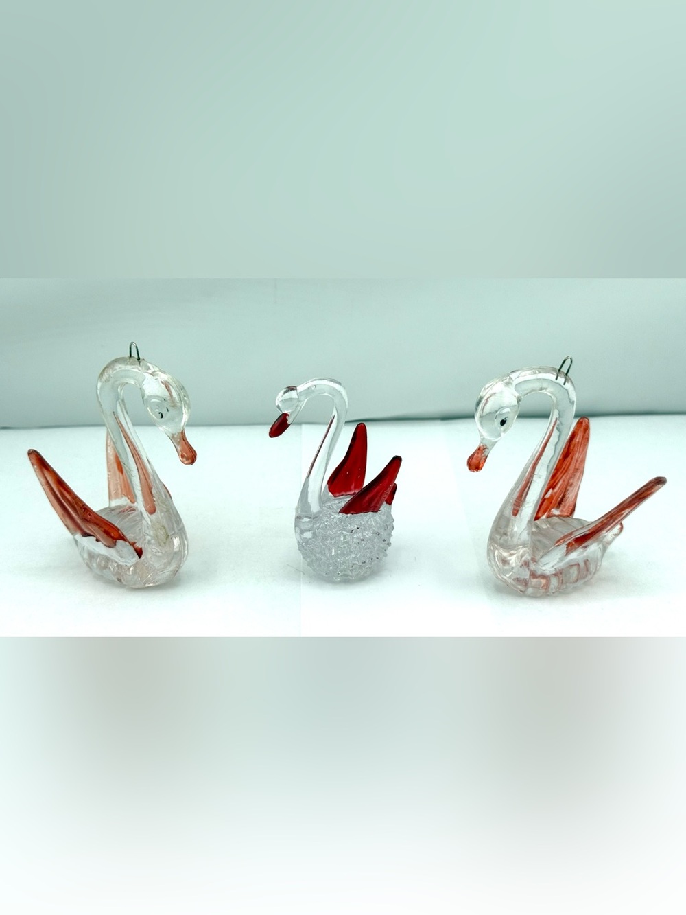 Vintage 1970's 3 Swan figurines